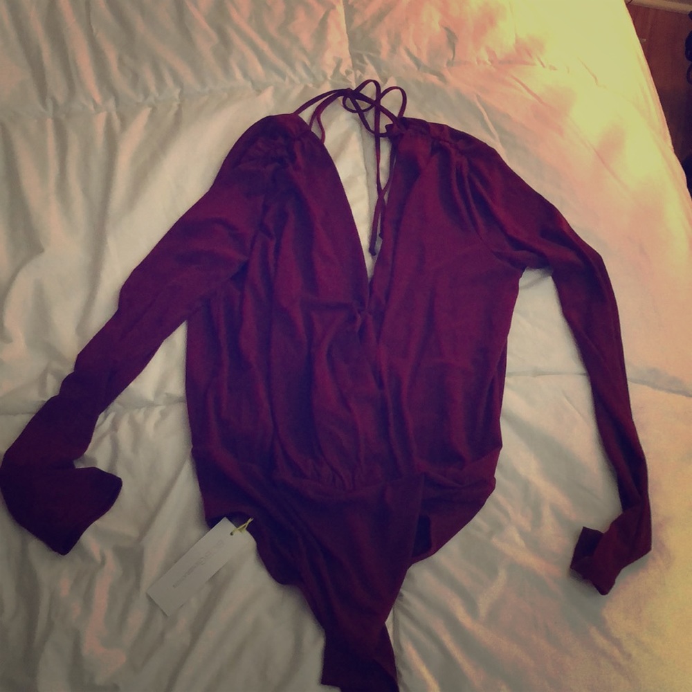 Wine red bodysuit